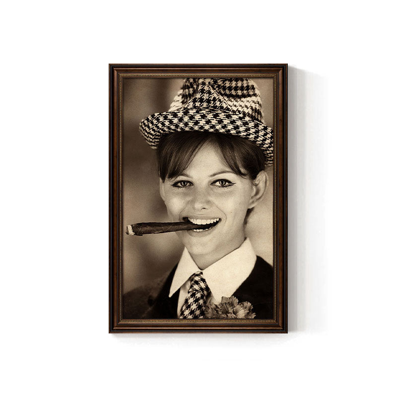 Cigar bar hanging painting American retro beautiful woman bar KTV box wall decoration painting industrial style tobacco and alcohol shop mural