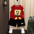 Boys' sleeveless outfit set - new summer collection: stylish sleeveless tank top and shorts set for toddlers and young boys