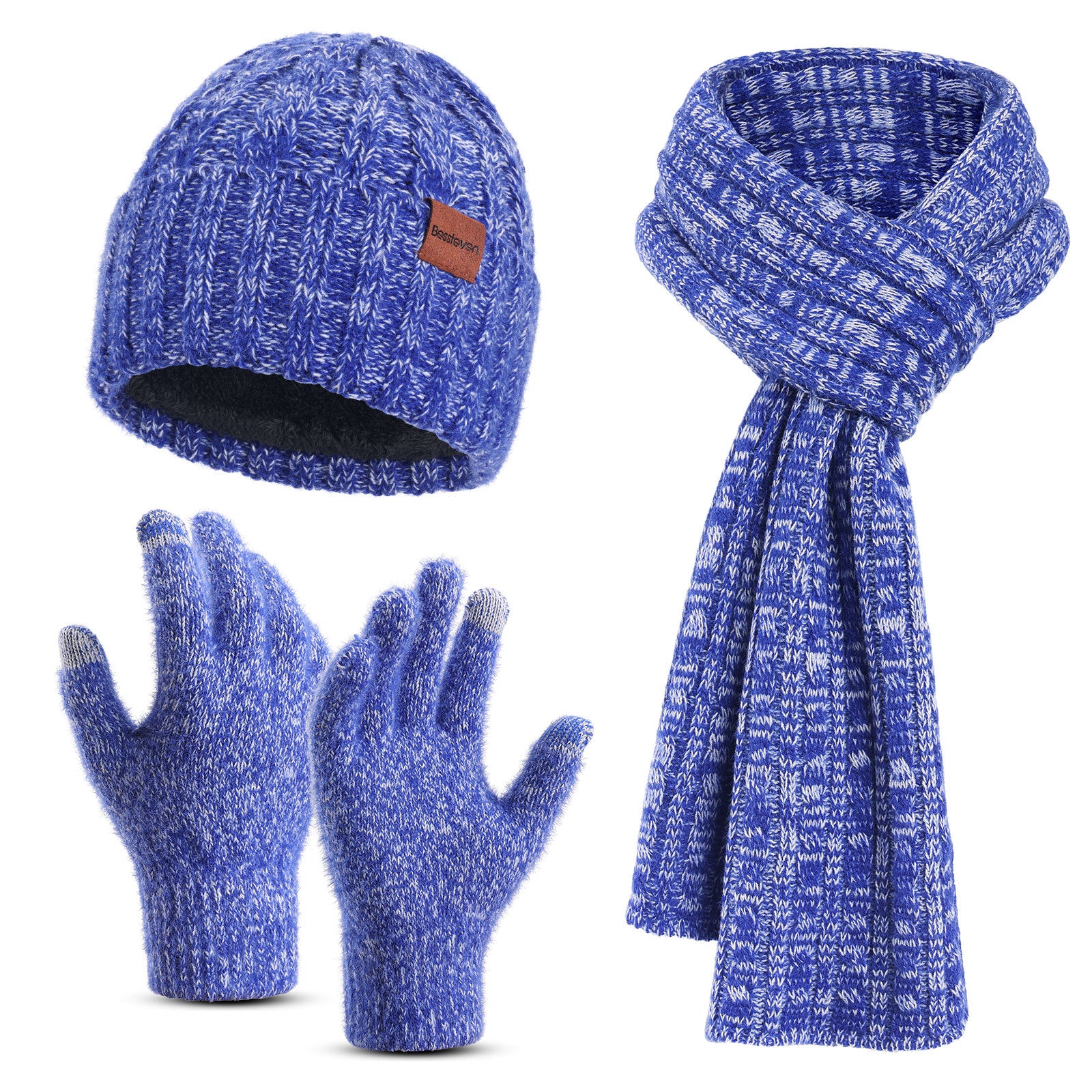 Cross-border knitted hat, scarf, gloves three-piece set, adult autumn and winter cold-proof and warm hat, scarf gift box set