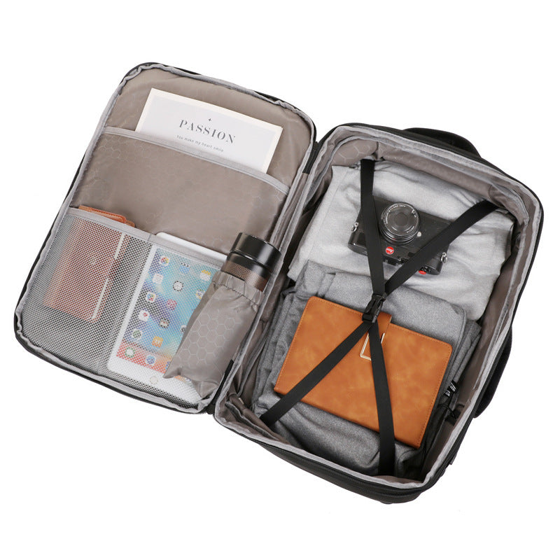 New men's business backpack, multi-functional backpack for business trip, large capacity expansion, travel travel computer bag, book for men