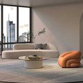 Nordic light luxury curved sofa beauty salon clothing store rest area reception negotiation table and chair set - minimalist modern style