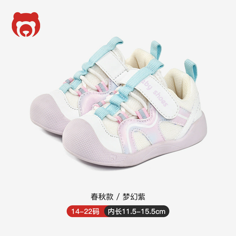 Toddler shoes for boys, spring and autumn infant shoes, soft sole functional mesh shoes, baby shoes for boys aged 1-3 years