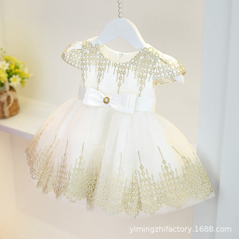 Kids dress skirt personalized kids baby first birthday flower girl baby birthday style princess skirt girls' skirt