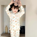 (100% cotton) children's spring/autumn printed thermal underwear set - boys' and girls' home wear, baby and kids' styles