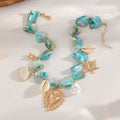 Wholesale beach necklaces - cross-border summer ocean style irregular heart pendant shell necklace - fashion design jewelry