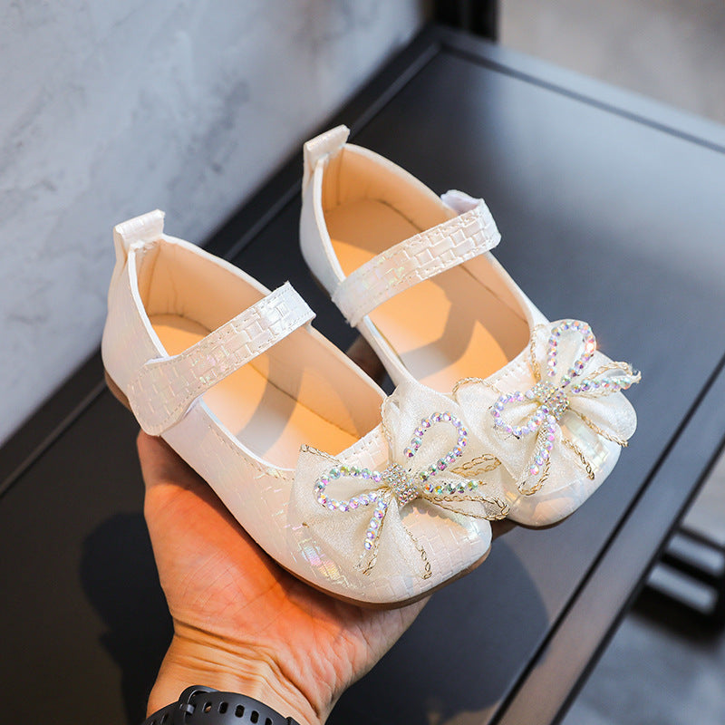 Girls' leather shoes  new princess shoes baby girl soft sole children's shoes spring and autumn single shoes pink non-slip
