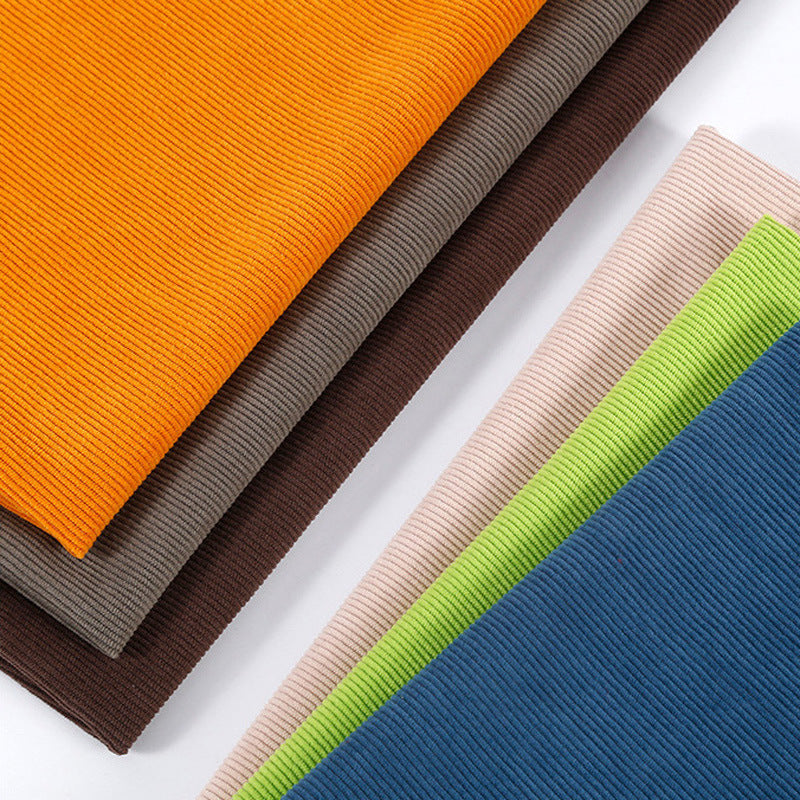 Warp knitted 16-pit elastic corduroy fabric, knitted 16 polyester corduroy casual wear throw pillow women's fabric