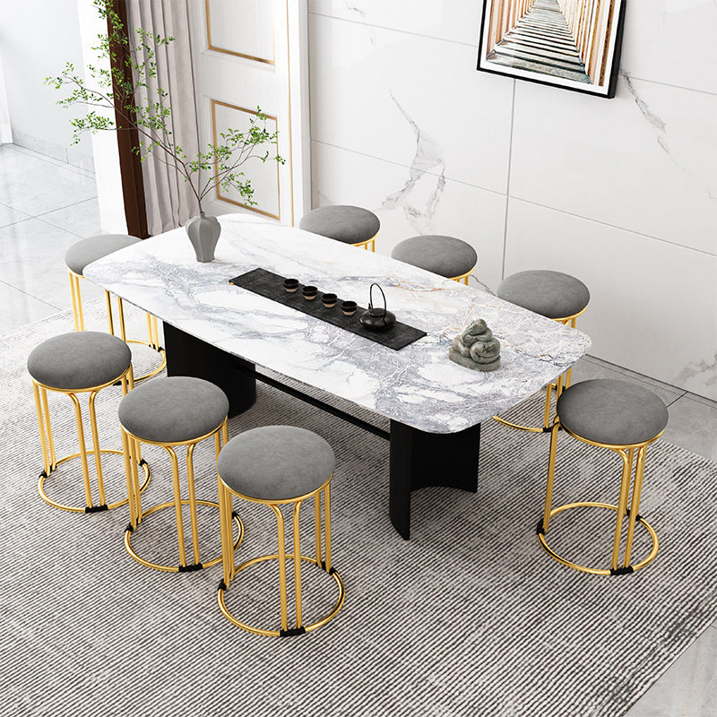 Round stool for home modern casual dining table high stool plastic stackable chair accessible luxury dining chair spare small round stool