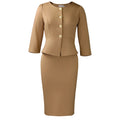 C8640 cross-border women's clothing  winter new fashion elegant round neck ruffle african fashion set
