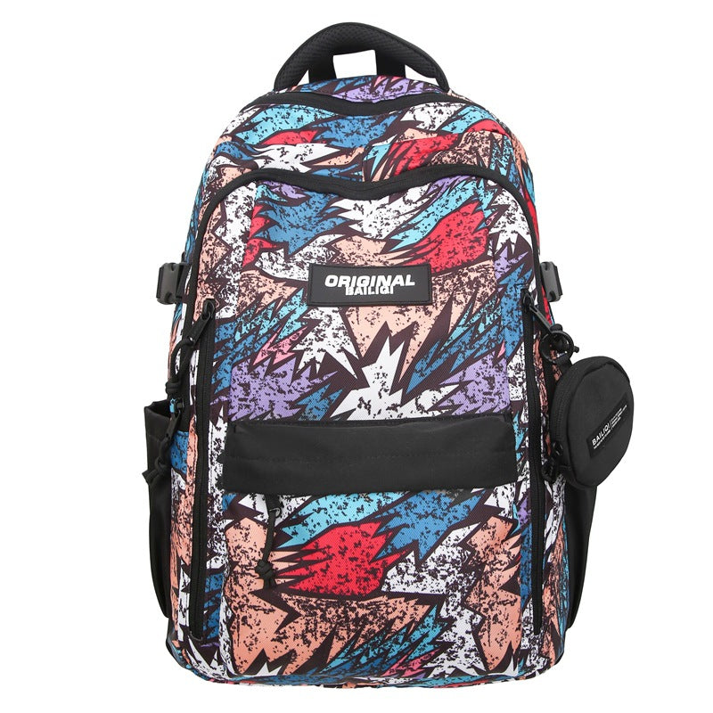High school student backpack for boys, middle school wear-resistant casual backpack for girls, 2025 new fashionable versatile laptop backpack