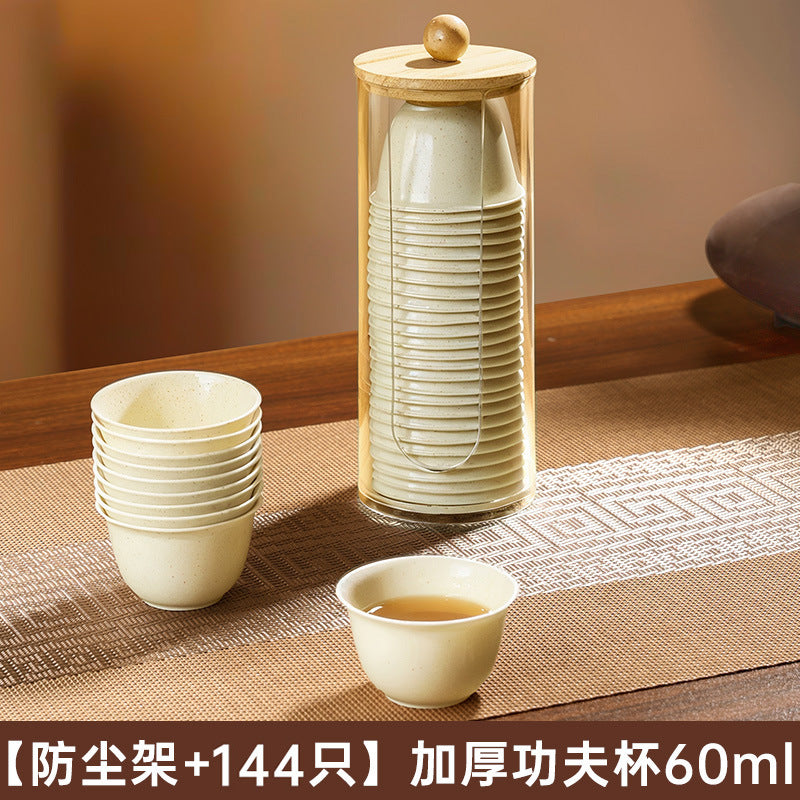Disposable tea cup kung fu tea cup outdoor camping tea cup portable small tea cup drinking cup food grade rice husk cup