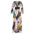 Amazon  african plus size women's vacation beach dress slimming tall maxi dress ruffle print dress