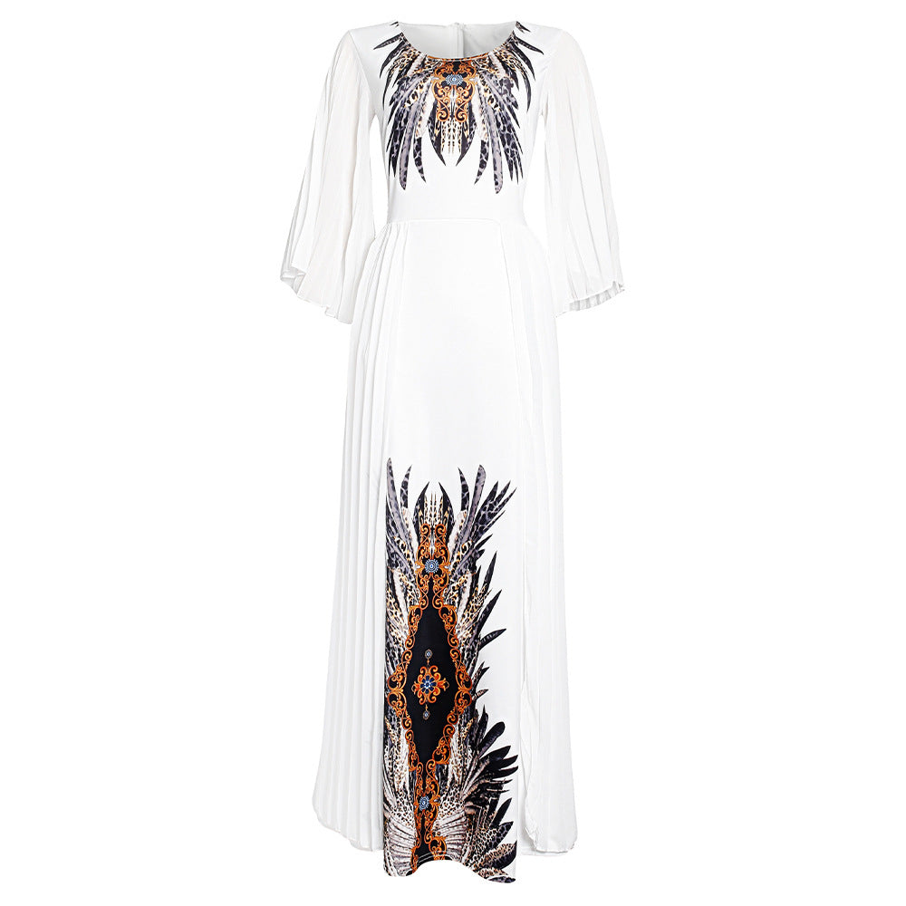 European and american cross-border e-commerce: , ,  - faux two-piece maxi dress, african plus size printed dress