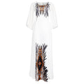 European and american cross-border e-commerce: , ,  - faux two-piece maxi dress, african plus size printed dress