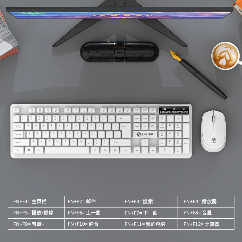 Limai w200 desktop computer laptop wireless keyboard and mouse suit for home office 2.4g wireless keyboard and mouse