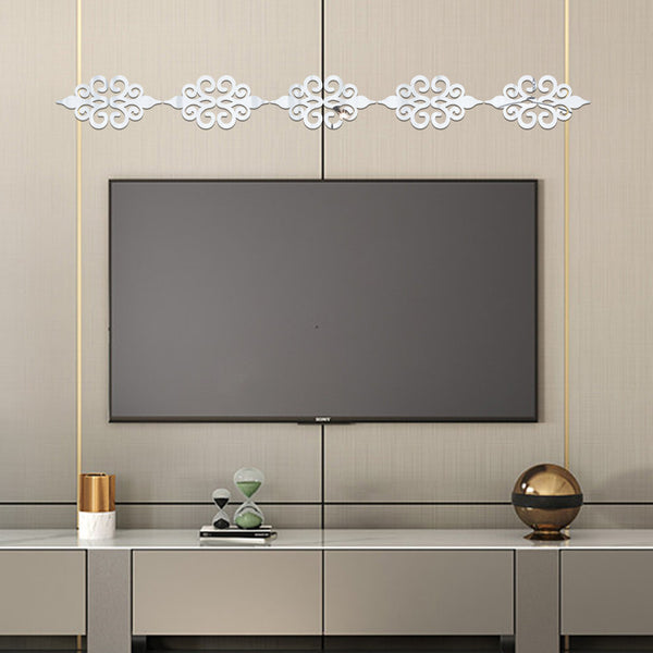 JM3210 waist corner 10 pieces acrylic vertical wall decorative sticker self-adhesive TV background wall side living room wall sticker