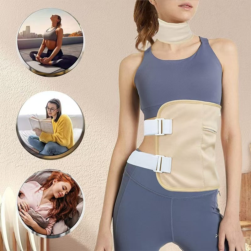 Castor oil pack reusable soft leak-proof essential oil compress with support belt