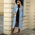 European and american cross-border e-commerce women's autumn new arrivals:  independent store washed denim casual longline jacket top