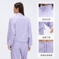 Spring/summer lightweight breathable zip-up jacket short training fitness outdoor casual running sports set for women