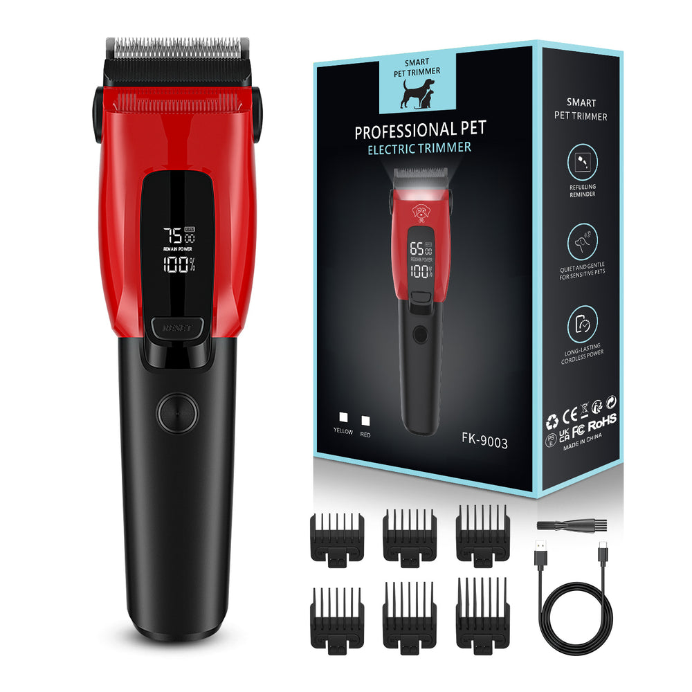 Professional pet electric clipper, teddy dog grooming kit, dog shaver, rechargeable trimmer, cat hair clipper, pet grooming - cross-border e-commerce