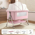 High carbon steel pink [mattress bottom basket mosquito net] + nursing table + bed bell