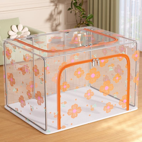 Transparent clothes storage box Household large-capacity wardrobe Clothing sorting box bag quilt Baina box packing artifact