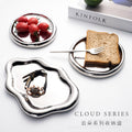 Byron ins electroplated silver tray photo props jewelry storage tray display tray accessible luxury ceramic jewelry ornaments