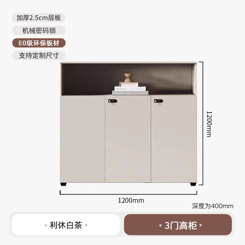 Low cabinet office printer tea cabinet partition cabinet file cabinet casual wooden floor-standing information cabinet with password lock
