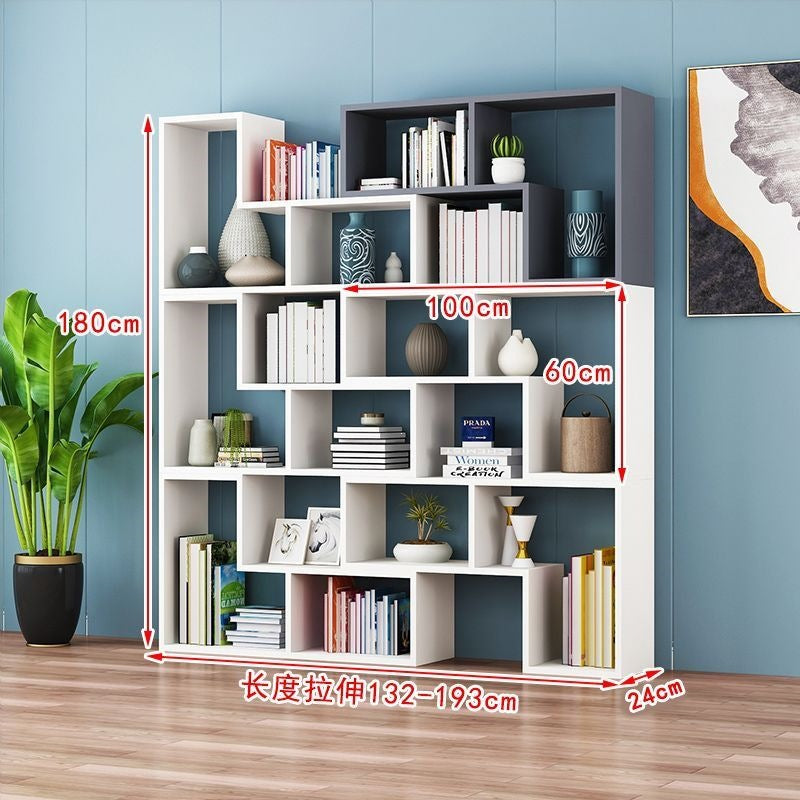 Free shipping casual combination bookshelf bookcase creative corner bedroom floor-standing simple storage rack partition display rack entrance