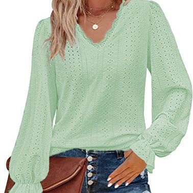 new women's fashion cross-border european and american v-neck t-shirt with cutout detail, casual ruched sleeve top blouse