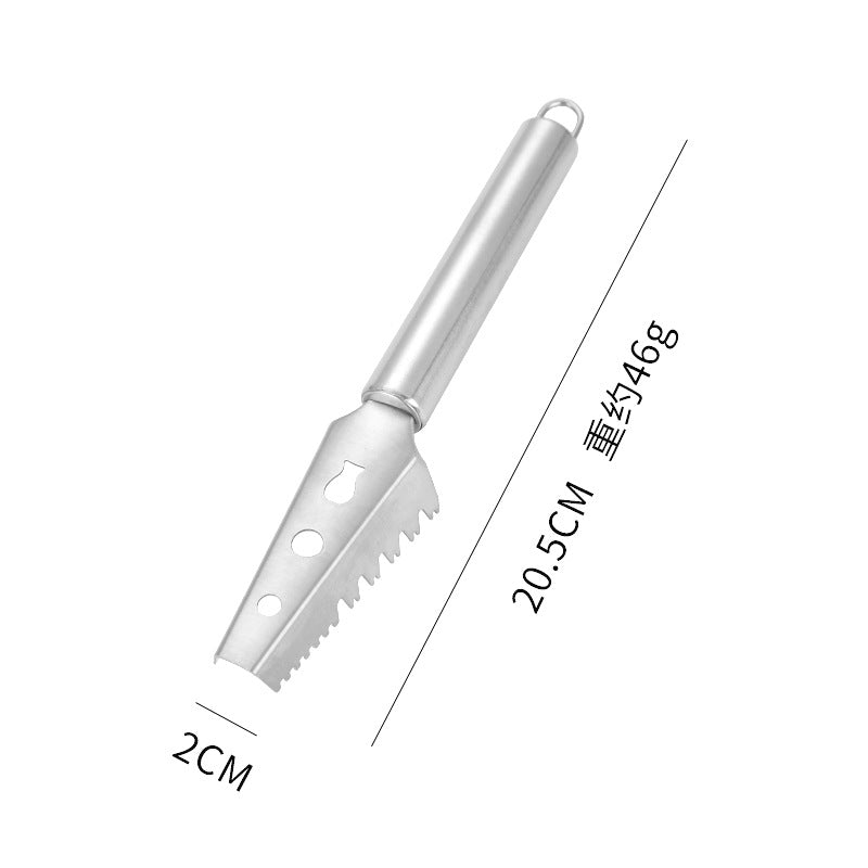 Fish scale planer thickened stainless steel creative practical kitchen gadget running jianghu product handheld fish scale scraper