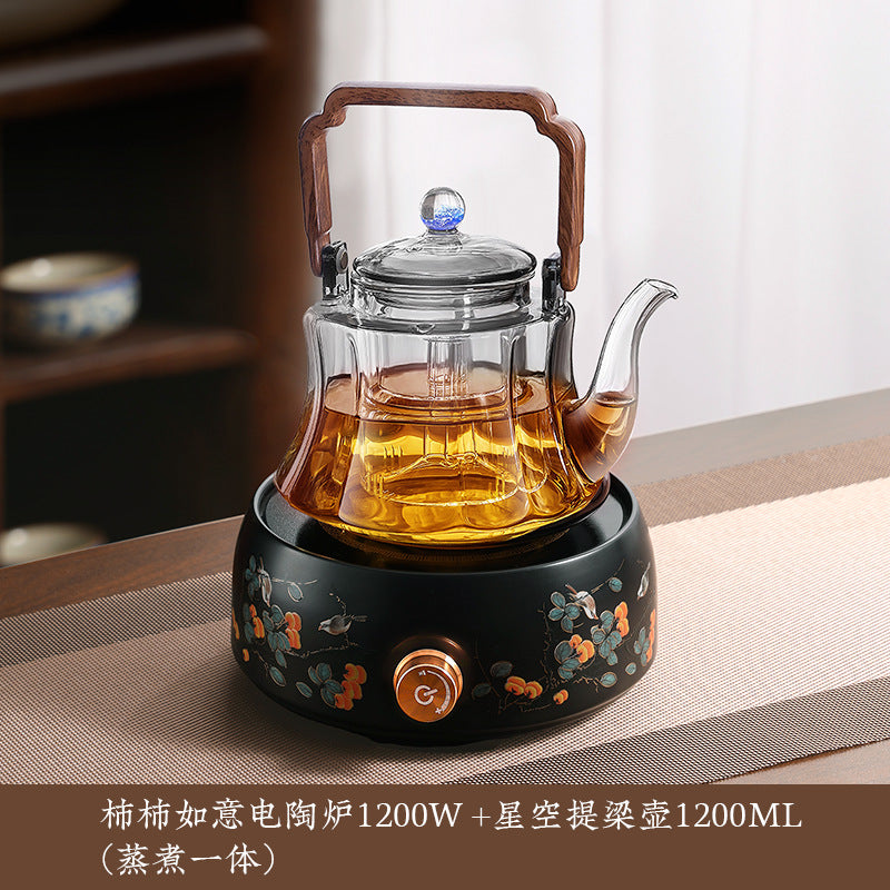 Glass teapot electric ceramic stove suitfor home health pot water kettle stove tea maker stew all-in-one tea stove gift