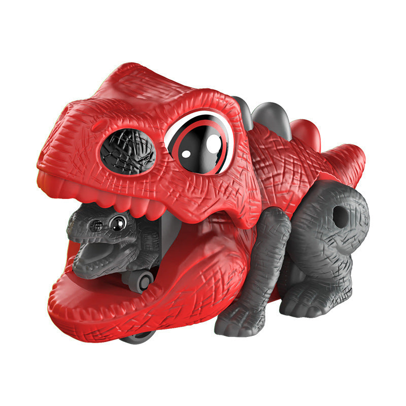 Q cute dinosaur ejection car inertia sliding ejection dinosaur car simulation modeling male and female parent-child interaction, educational toys