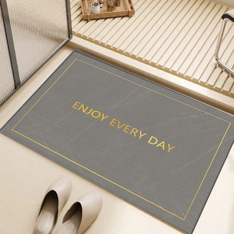 Soft diatom mud bathroom floor mat, absorbent mat, bathroom foot mat, toilet, bathroom door, non-slip quick-drying carpet
