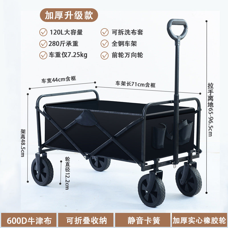 New arrival outdoor camping cart foldablecamping style small trailer camp cart lightweight foldable simple outdoor cart