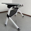 Training table and chair set, two-person employee desk, student freestanding combination desk, multi-functional folding training conference table