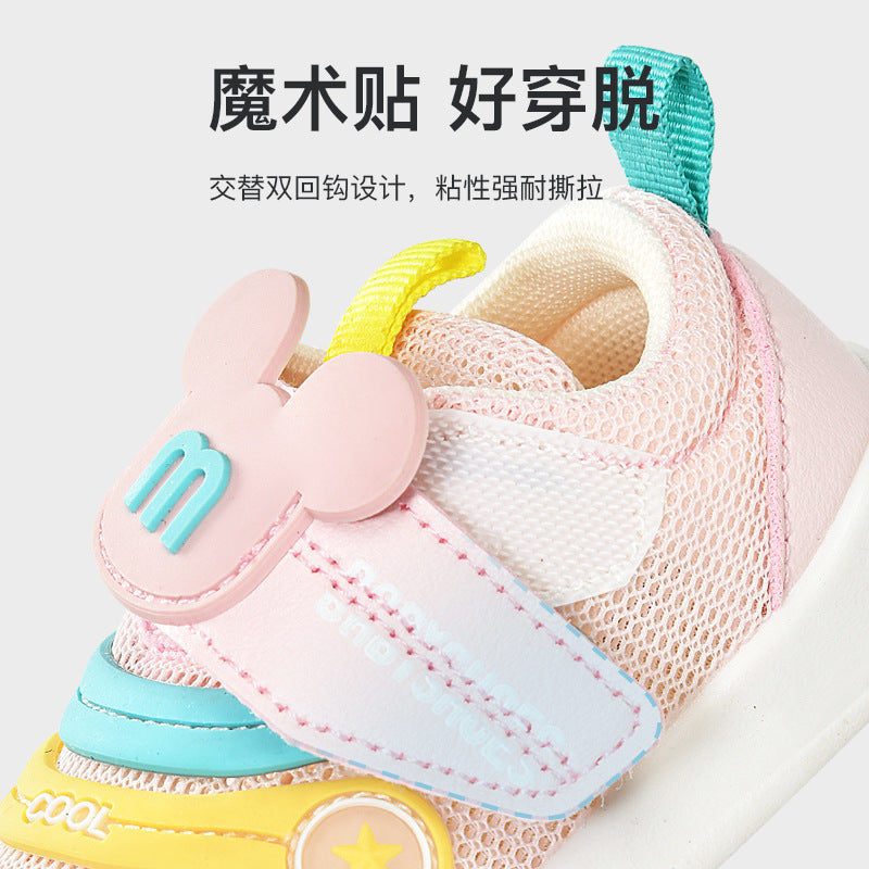 Baby sandals for boys, summer first walker shoes, 0-1-2 years old infant anti-slip soft sole mesh shoes for babies and toddlers, baby girl shoes