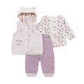 Baby clothes autumn and winter suit cross-border baby girl quilted heattechvestoutwear three-piece set thickened outing clothes