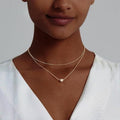 European and american cross-border hot-selling layered small fluffy heart pendant necklace heart classic simple versatile clavicle chain wholesale