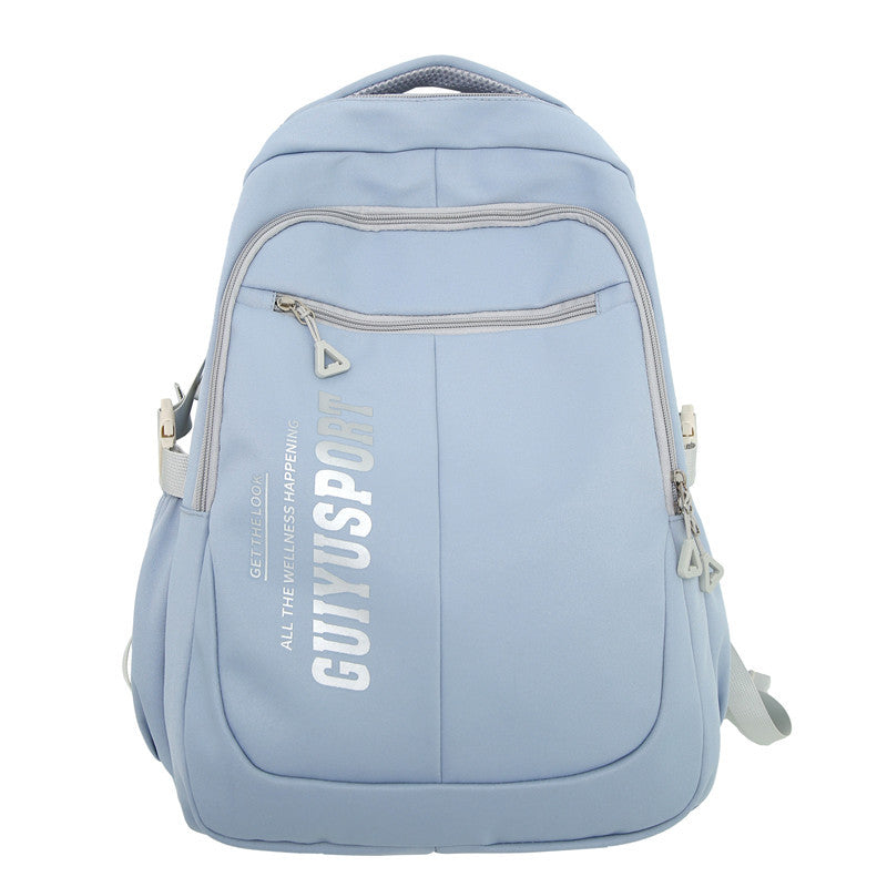 New Korean version of junior high school student schoolbag large capacity lightweight outdoor leisure bag trendy men's and women's backpack