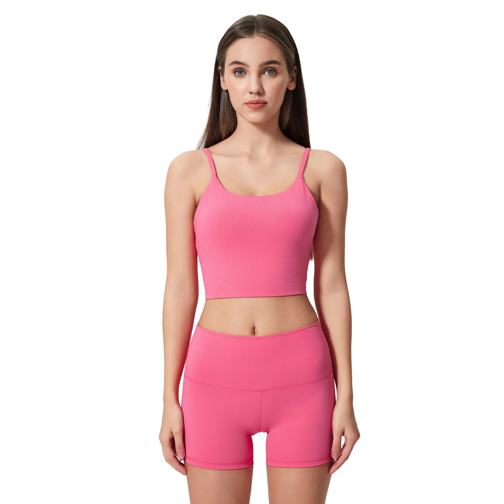 New women's yoga top - sports bra with padded cups, spaghetti straps, and beautiful back design - fitness tank top, yoga vest c5238