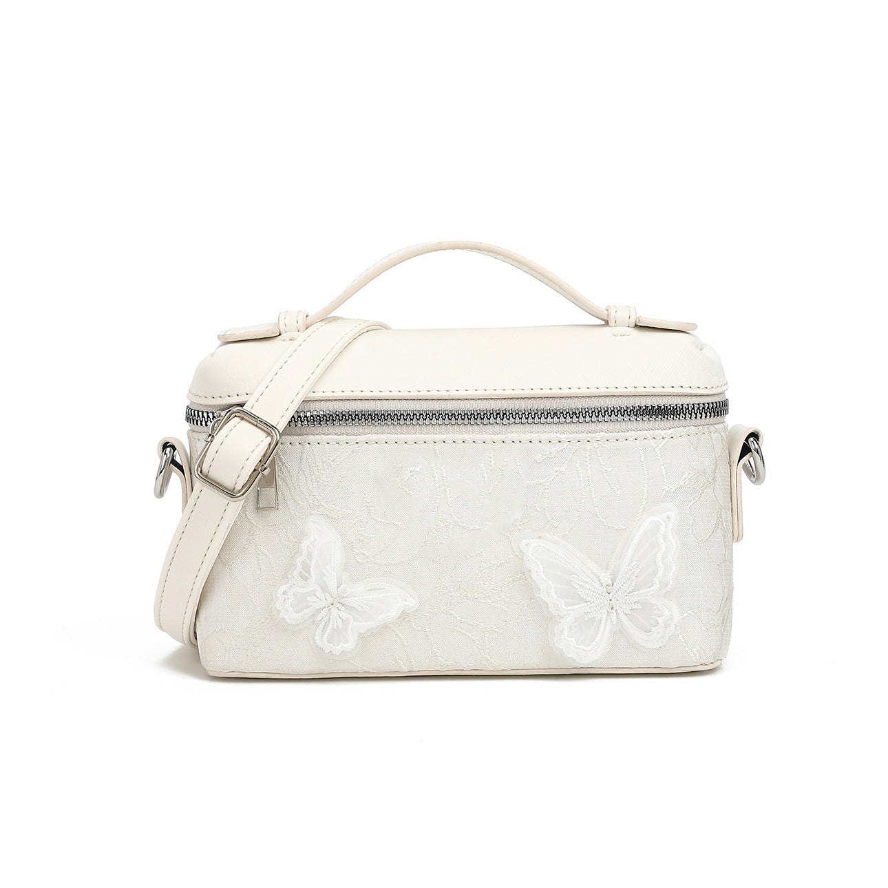Premium texture three-dimensional butterfly portable box bag women's 2025 new fashion trend Korean version shoulder messenger bag