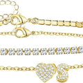 best-selling personalized creative 26-letter heart pendant tennis chain layered anklet versatile couple accessories