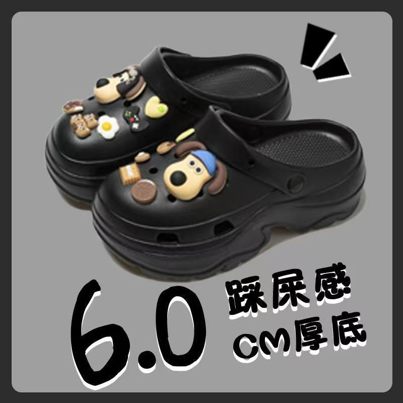 Eva height increasing clogs women's summer thick sole best selling slippers south american export petites outwear beach sandals
