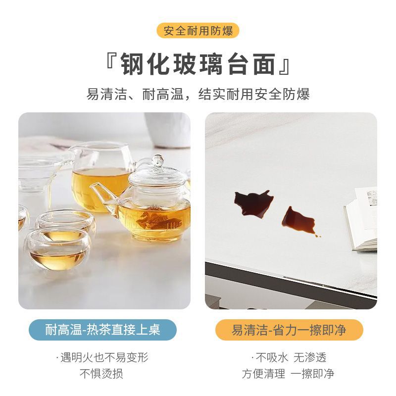 Coffee table for home living room tv cabinet light luxury minimalist modern small apartment tea table european style tempered glass table