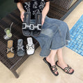 2025 new one-strap slippers: summer home flat slippers, women's beach sandals, sweet & stylish fashion slides