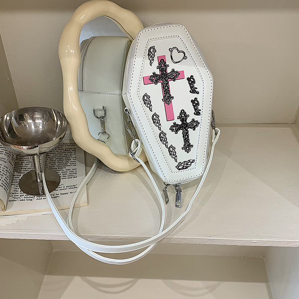 Personality trend fashion 2025 autumn new printed cross mobile phone change shoulder bag crossbody small square women's bag