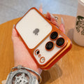 Matte electroplated pc suitable for iphone17promax mobile phone case apple 16/15 lens film anti-fall protective cover