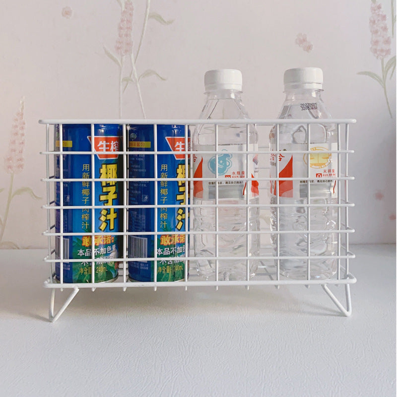 ins wind white wrought iron storage basket high value office dormitory desktop large capacity sundries coffee storage box