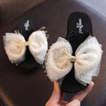 2025 new fashionable parent-child summer outdoor slippers, girls' holiday sandals, bowknot baby flip-flops